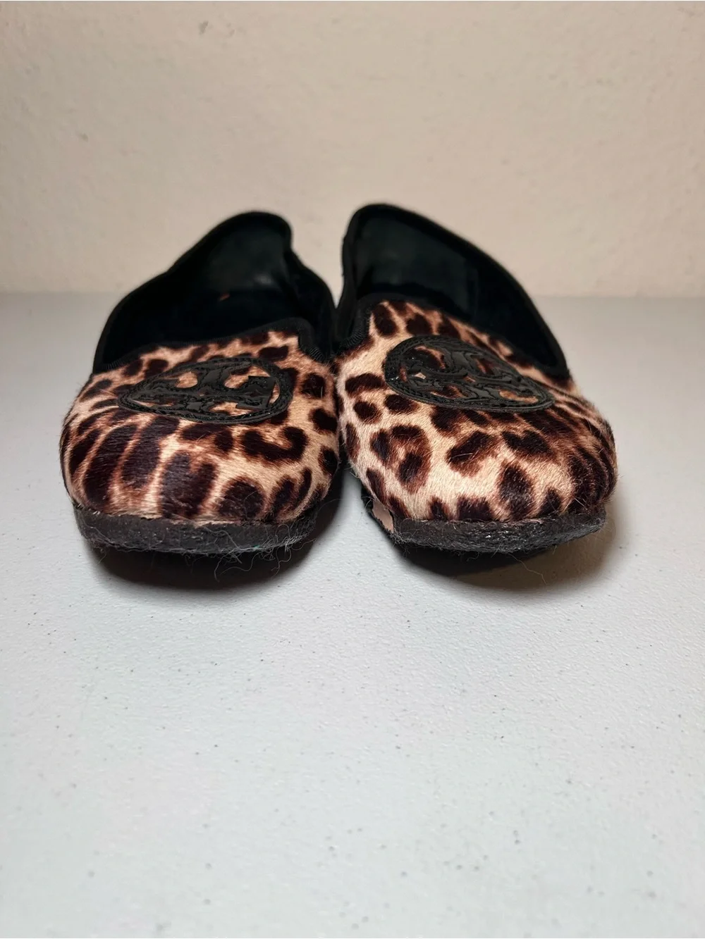 Tory Burch Billy Leopard Print Calf Hair Flat Shoes